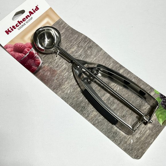 KitchenAid stainless steel & black cookie scoop New - Picture 1 of 3